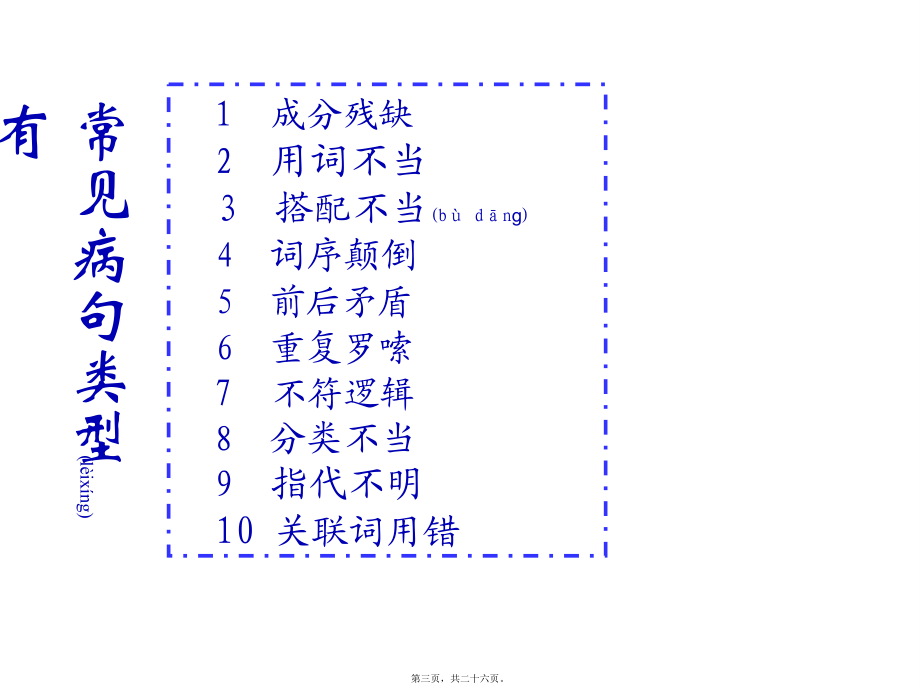 2022年医学专题—小学三年级修改病句(精).ppt_第3页