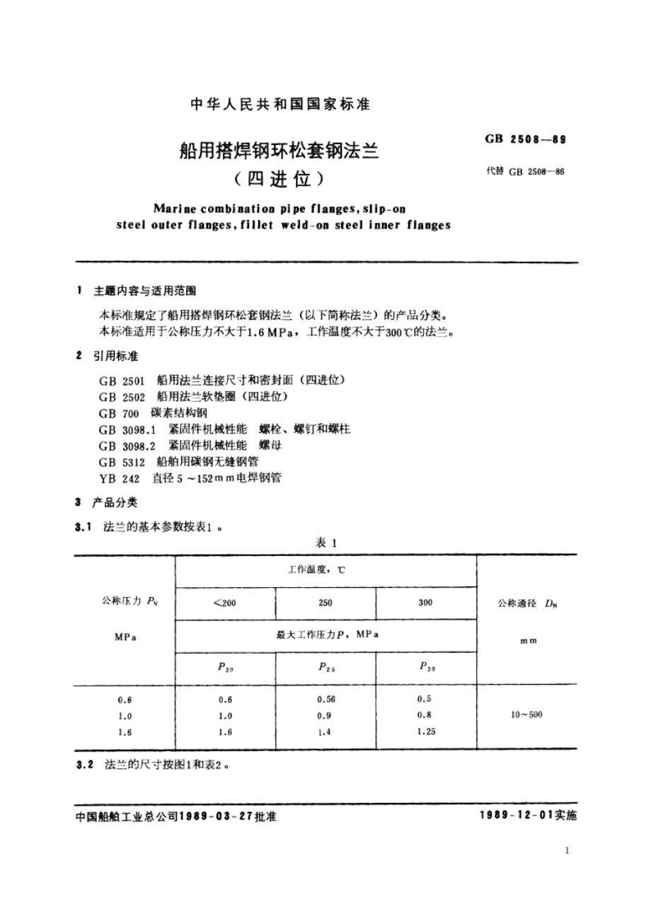 船用搭焊钢环松套钢法兰(四进位) GBT 2508-1989.pdf_第2页