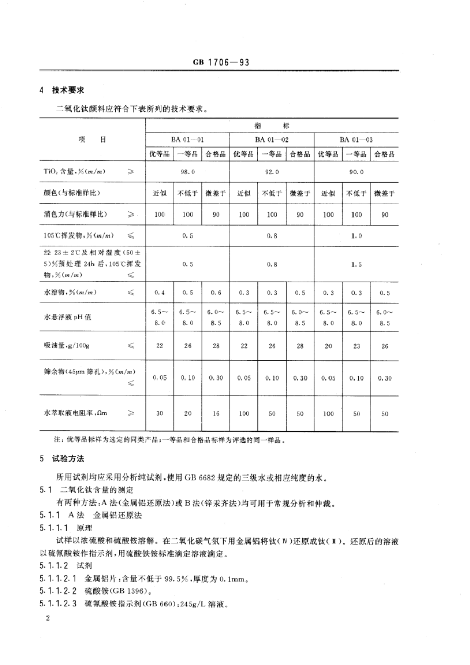 二氧化钛颜料 GB 1706-1993.pdf_第3页