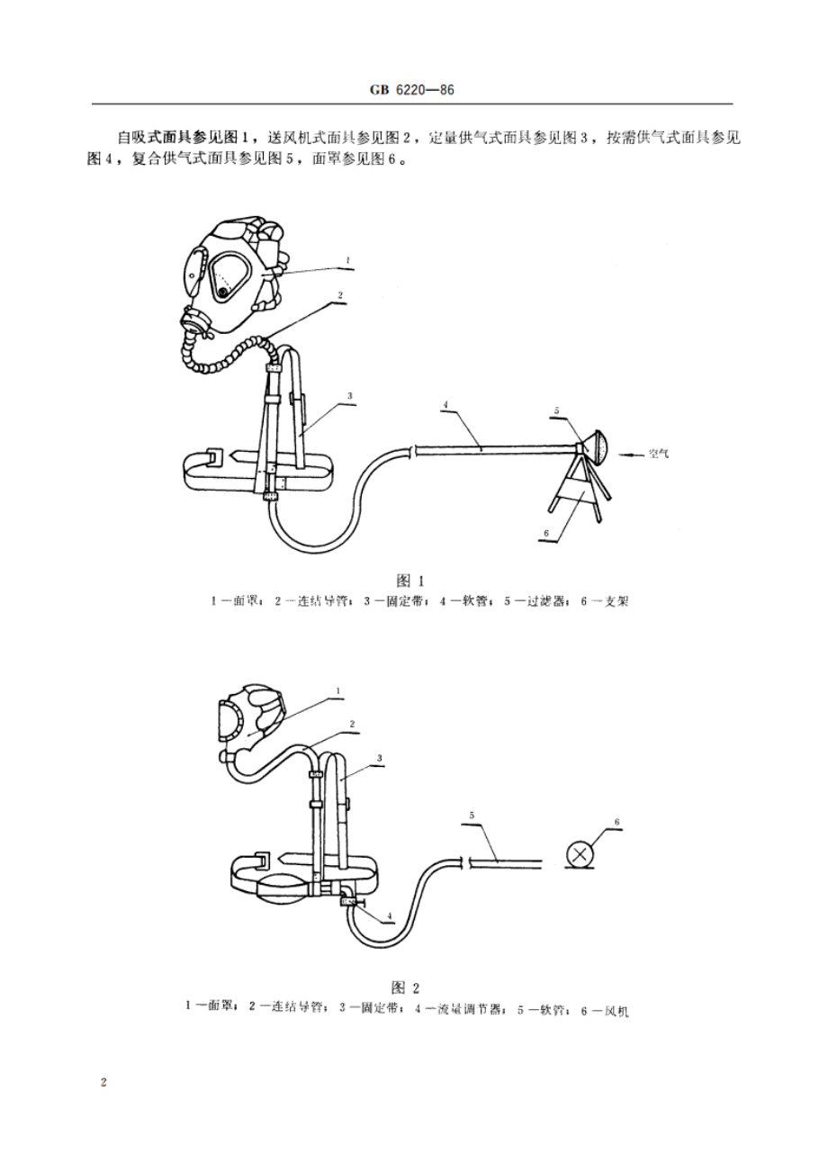 长管面具 GB 6220-1986.pdf_第3页