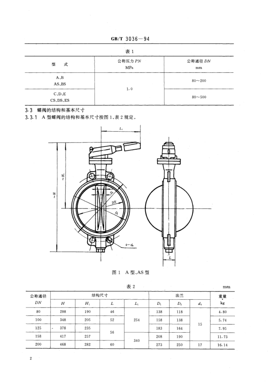 船用中心型蝶阀 GBT 3036-1994.pdf_第3页