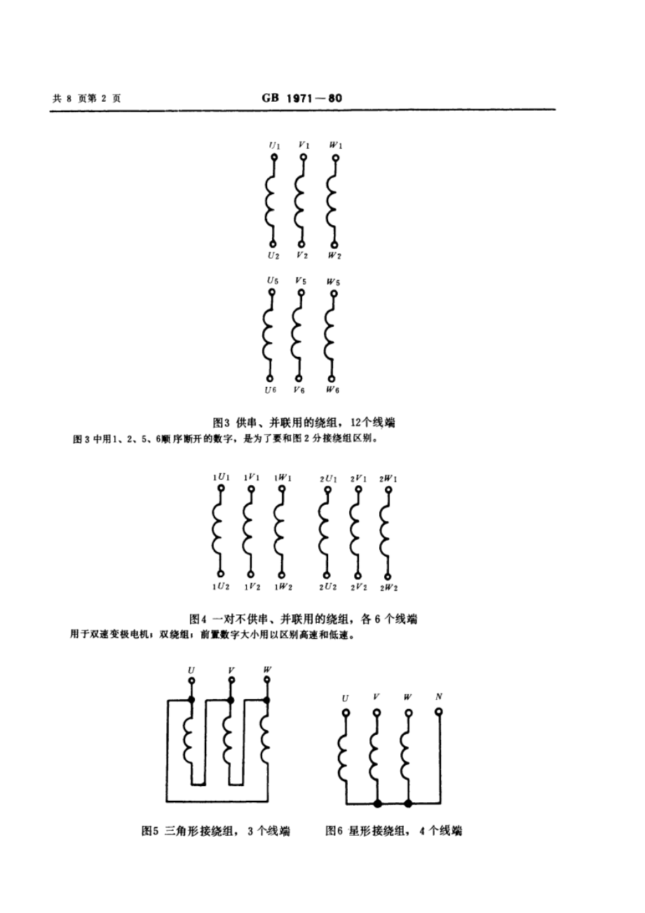 电机线端标志与旋转方向 GB 1971-1980.pdf_第3页