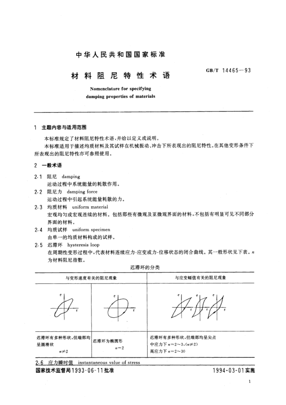 材料阻尼特性术语 GBT 14465-1993.pdf_第3页