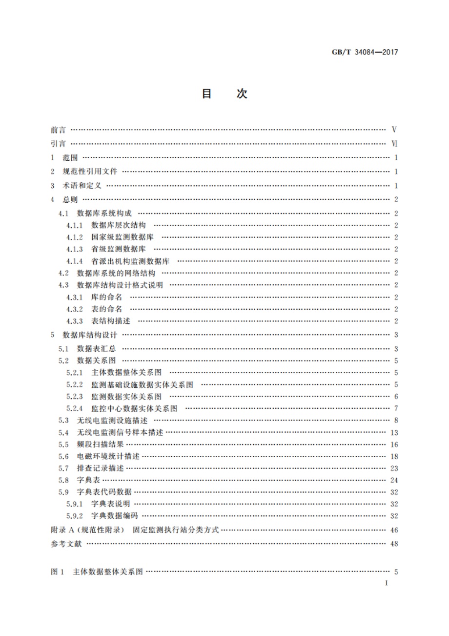 超短波频段无线电监测网数据库结构技术要求 GBT 34084-2017.pdf_第3页