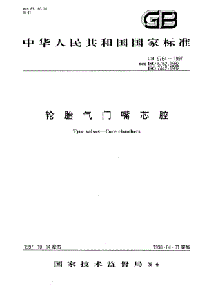 轮胎气门嘴芯腔 GB 9764-1997.pdf