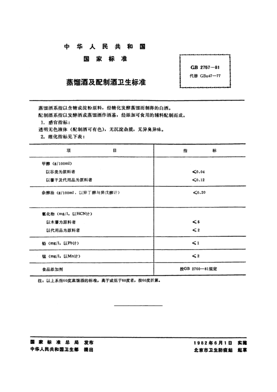 蒸馏酒及配制酒卫生标准 GB 2757-1981.pdf_第3页