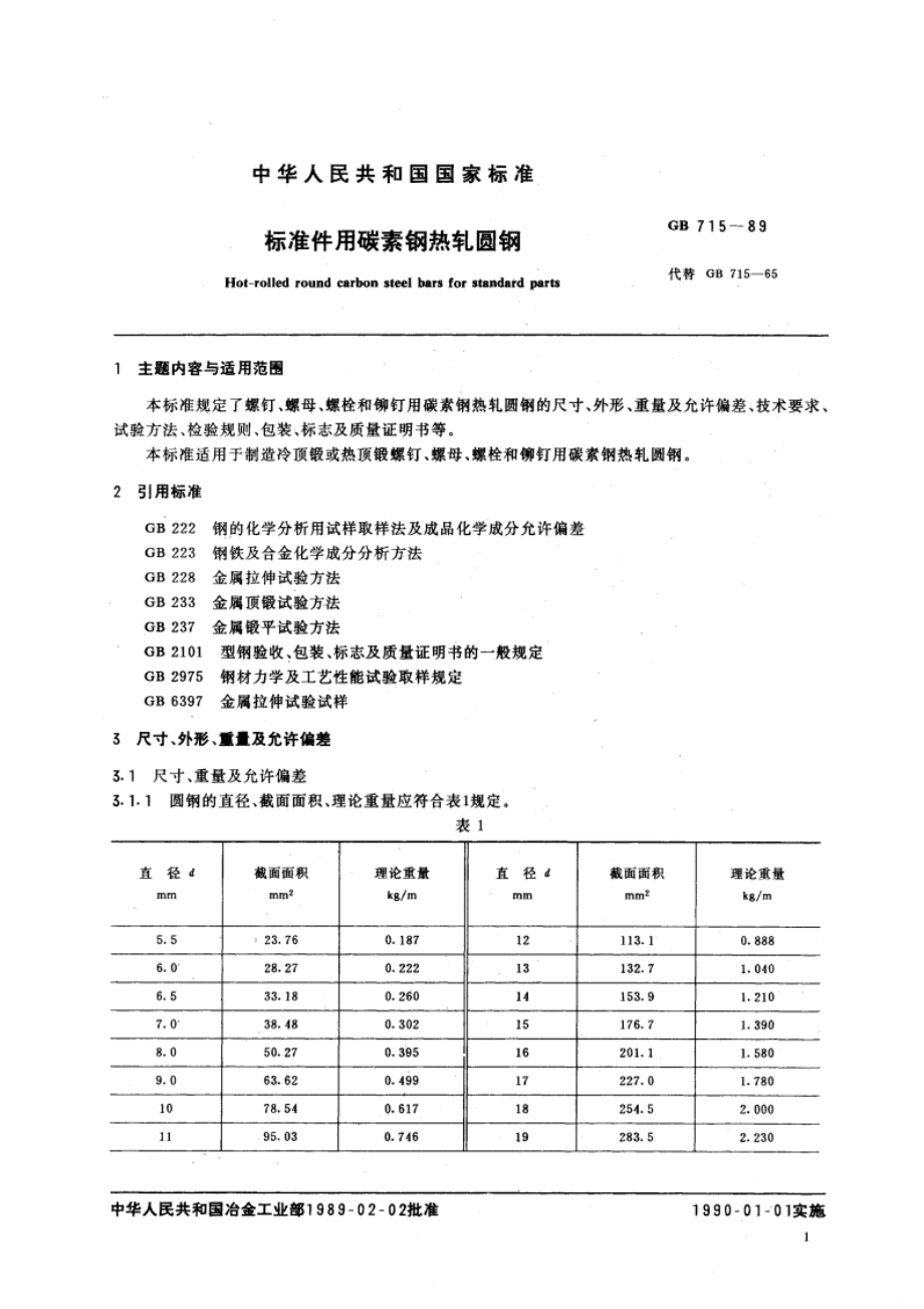 标准件用碳素钢热轧圆钢 GBT 715-1989.pdf_第2页