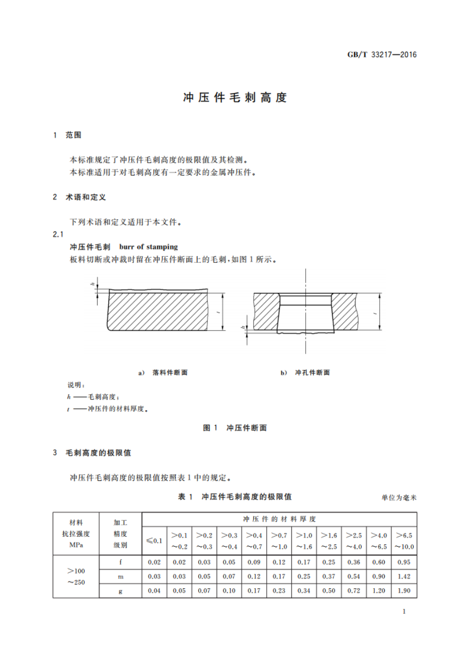 冲压件毛刺高度 GBT 33217-2016.pdf_第3页