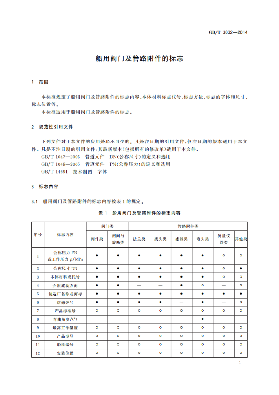 船用阀门及管路附件的标志 GBT 3032-2014.pdf_第3页