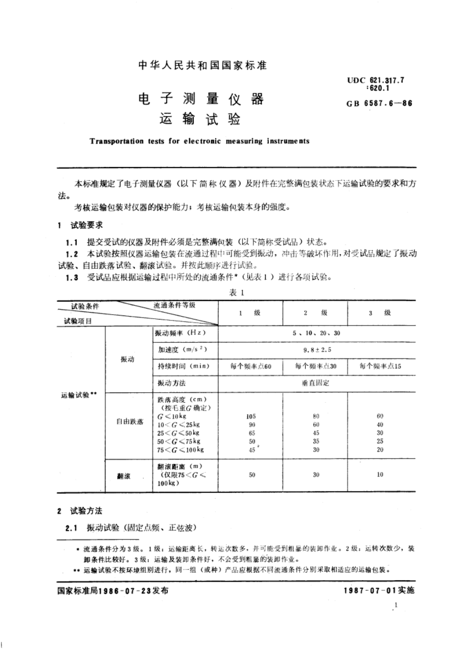 电子测量仪器 运输试验 GBT 6587.6-1986.pdf_第2页