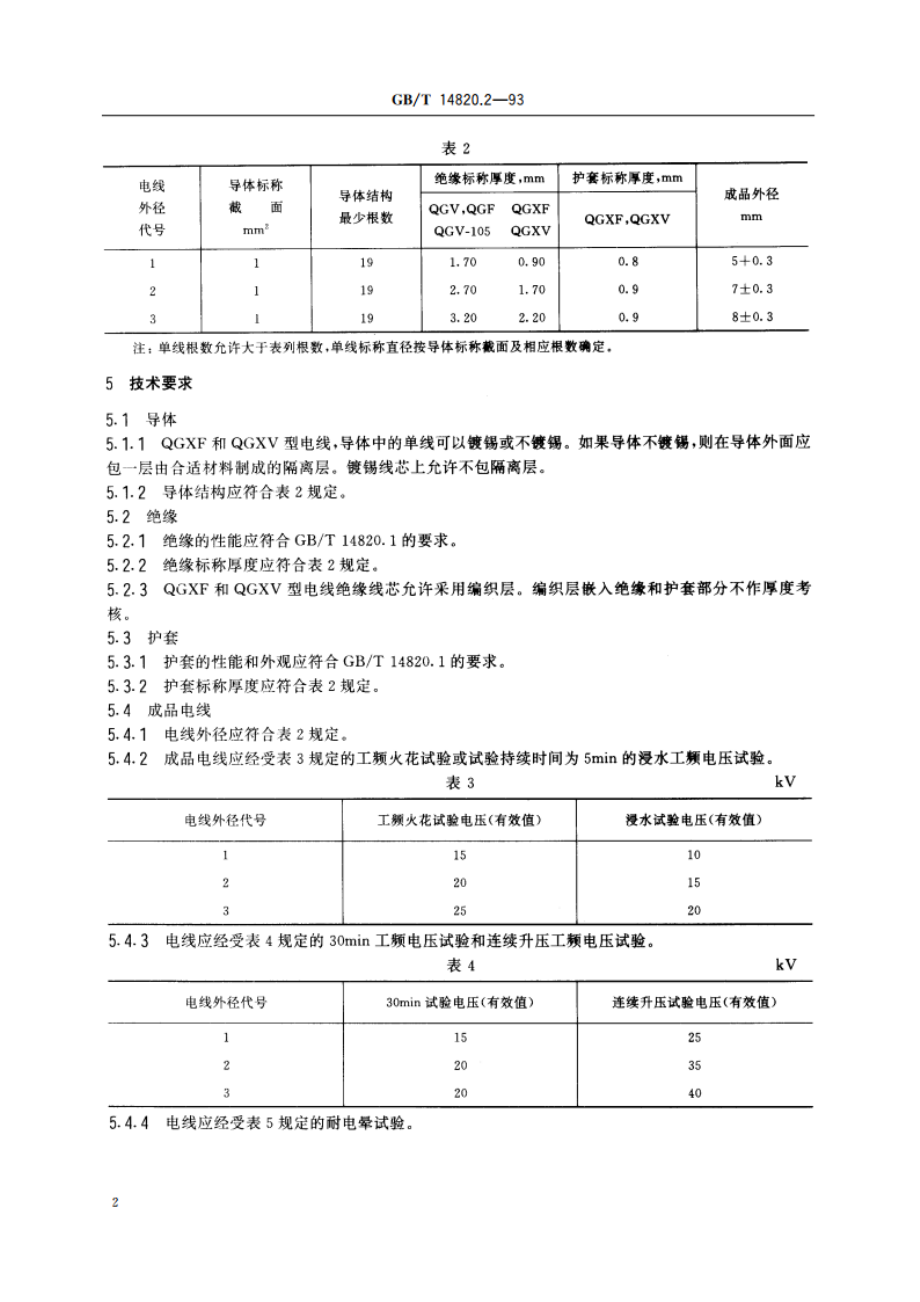 公路车辆用高压点火电线 第2部分 铜芯高压点火电线 GBT 14820.2-1993.pdf_第3页