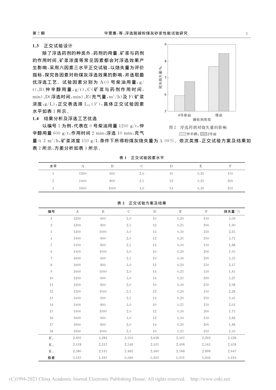 浮选脱碳粉煤灰砂浆性能试验研究_毕雯惠.pdf_第3页