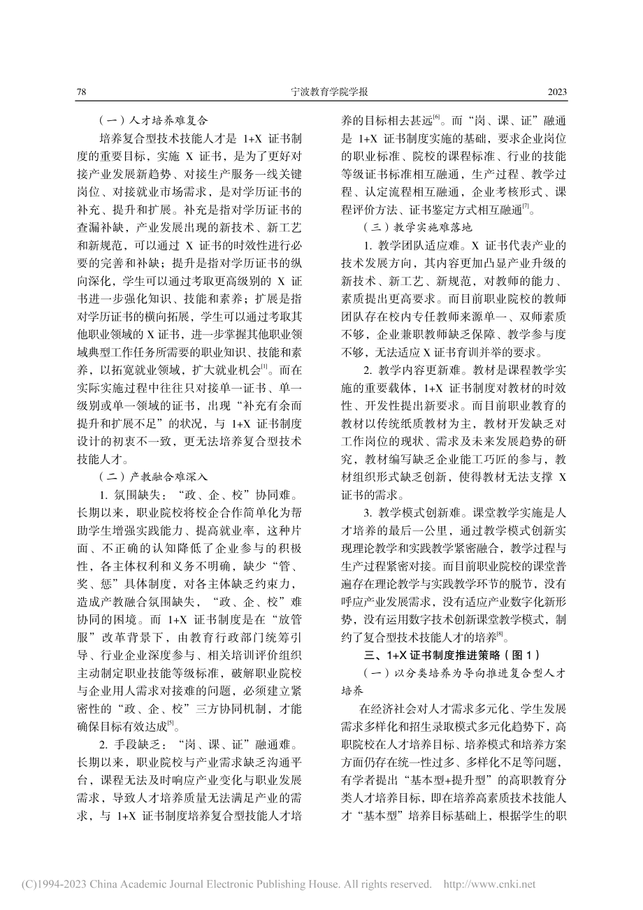 分类培养视域下1+X证书制度推进策略_刘锐.pdf_第2页