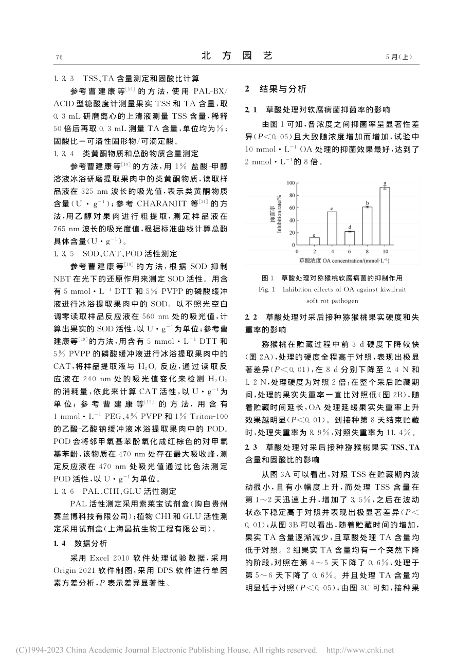 草酸处理对采后猕猴桃抗软腐病及生理代谢的影响_罗登灿.pdf_第3页