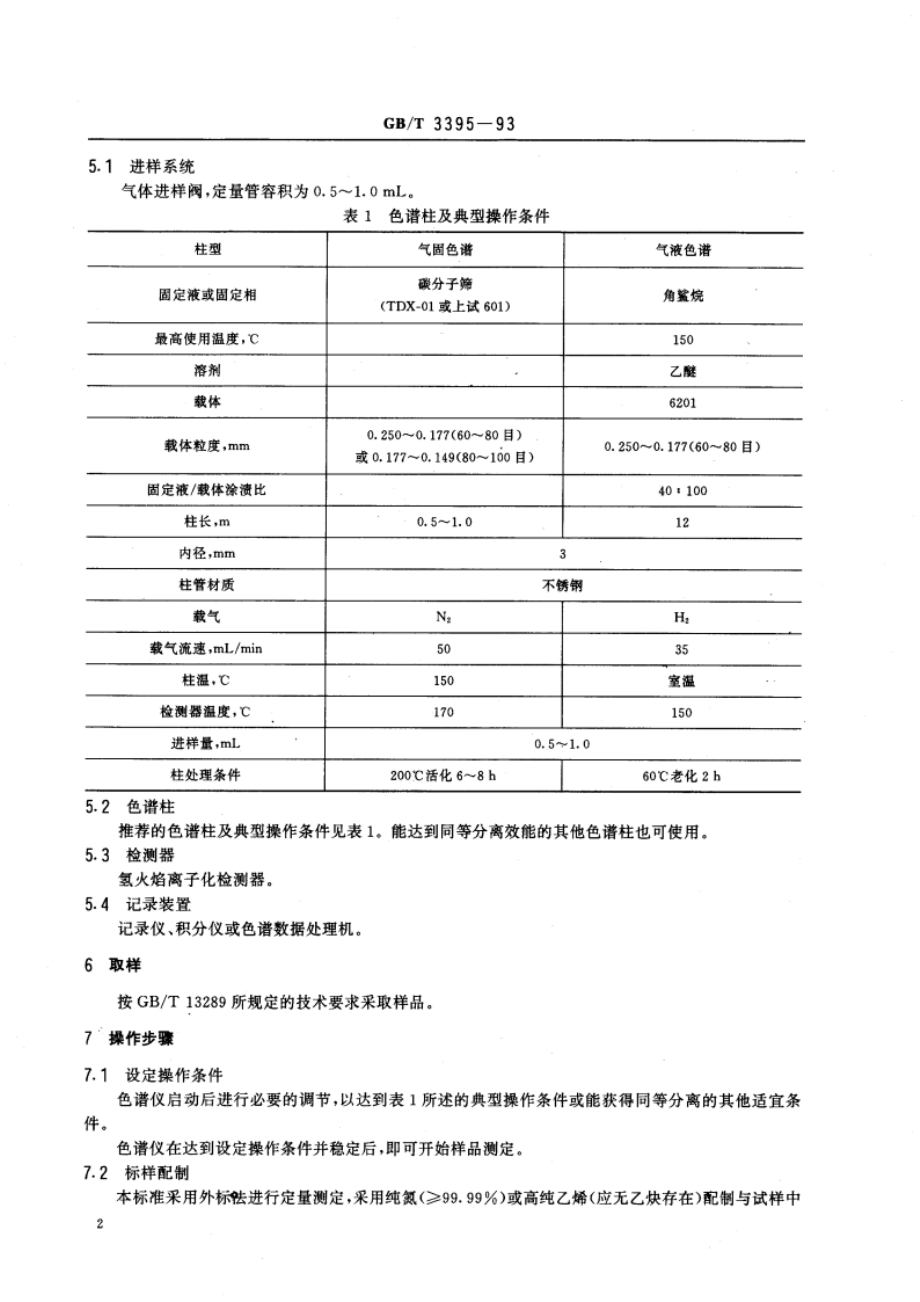 工业用乙烯中微量乙炔的测定 气相色谱法 GBT 3395-1993.pdf_第3页