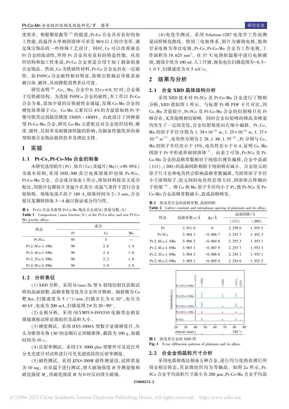 Pt-Co-Mn合金组织结构及性能研究_罗圆.pdf_第2页