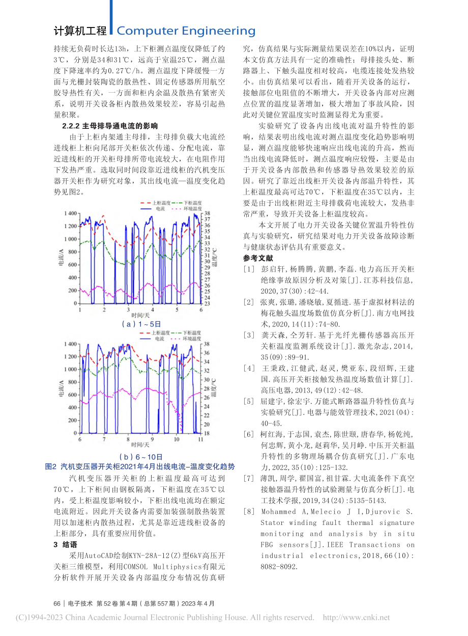 电力开关设备关键位置温升特性仿真与实验分析_张操.pdf_第3页