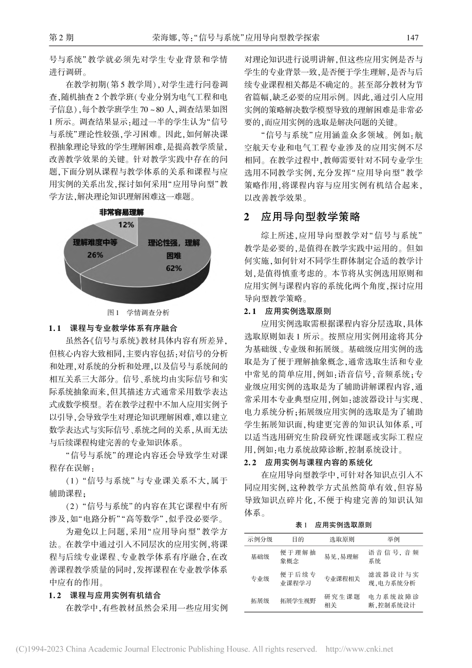 “信号与系统”应用导向型教学探索_荣海娜.pdf_第2页