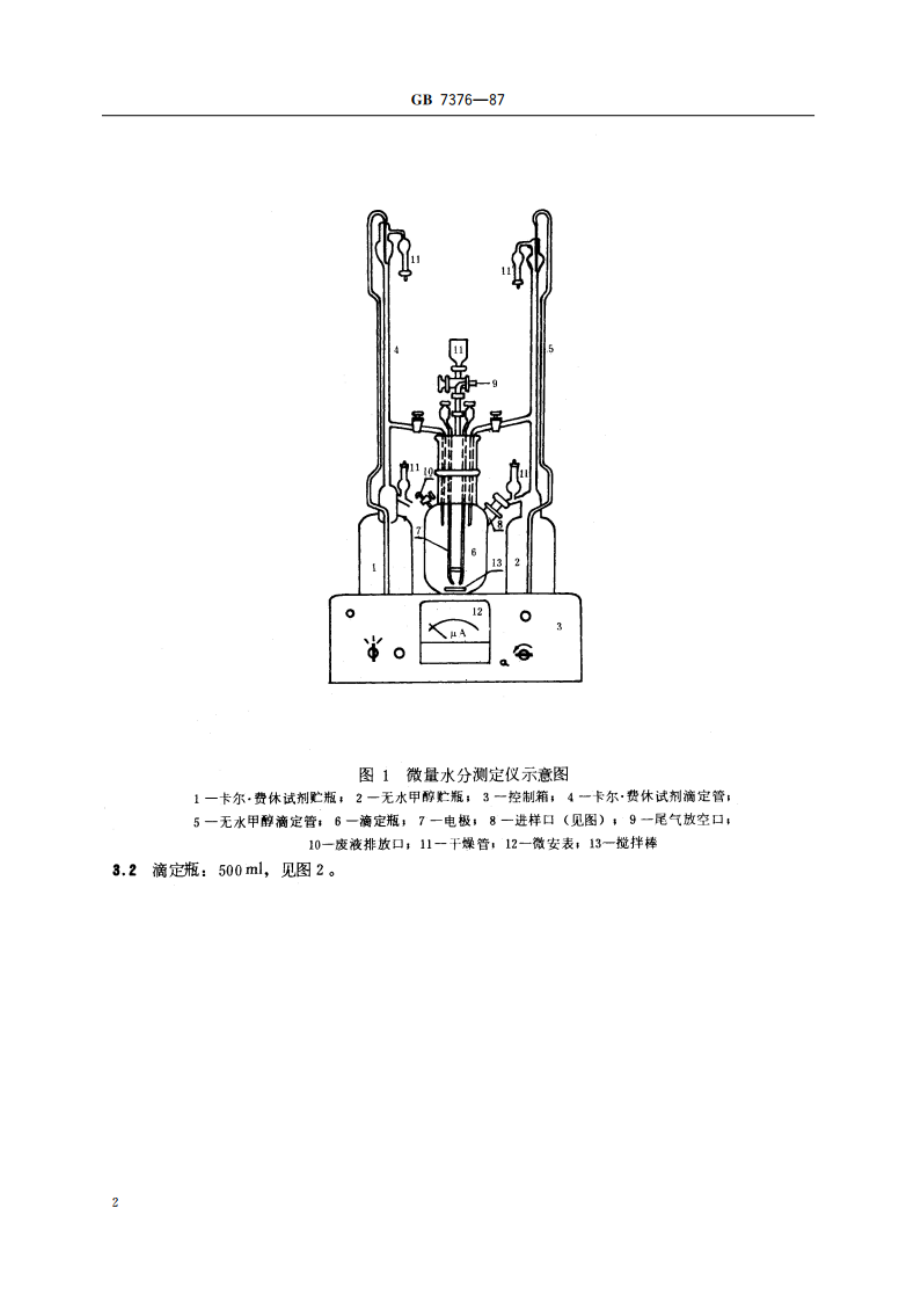 工业用氟代甲烷类中微量水分的测定 卡尔.费休法 GBT 7376-1987.pdf_第3页