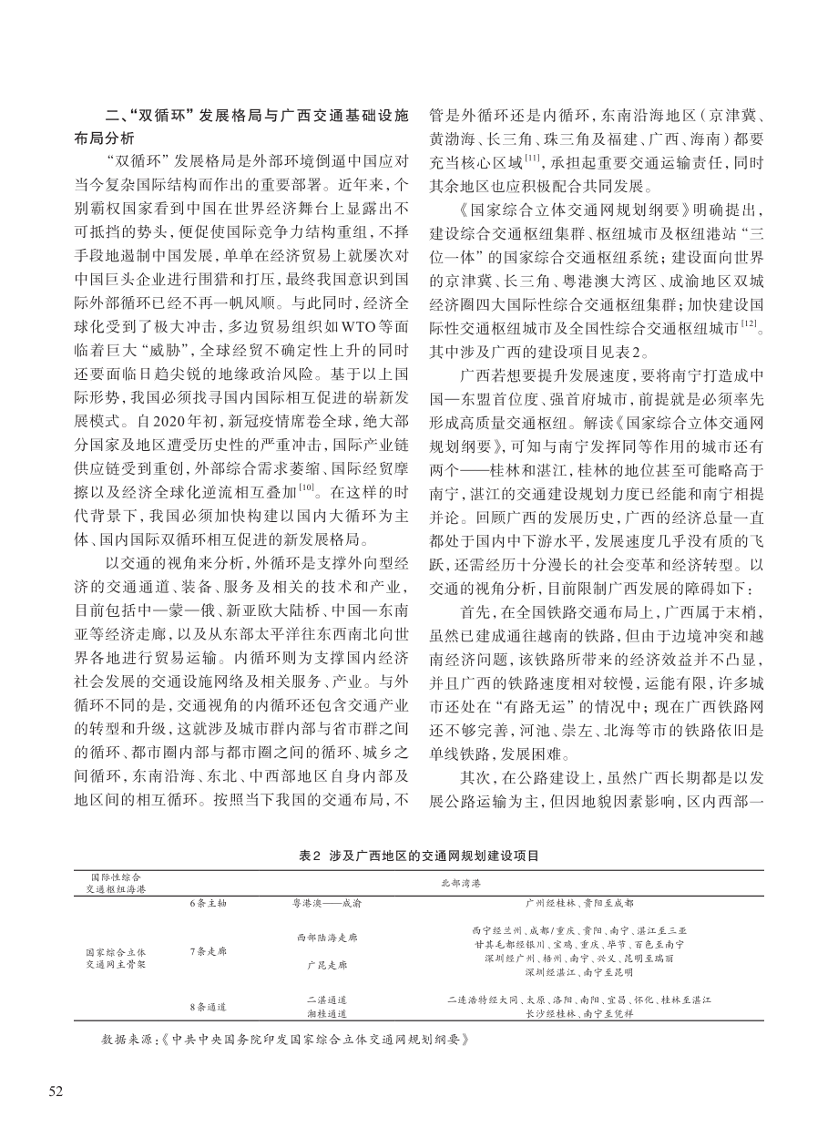 “双循环”新发展格局下广西交通基础设施优化布局研究_麦韬.pdf_第3页