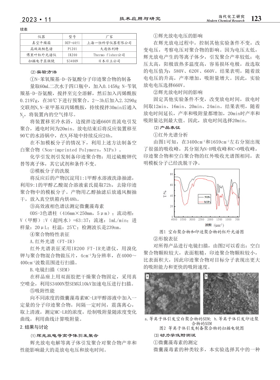 等离子体引发聚合制备片段印迹聚合物及应用研究_刘强.pdf_第2页