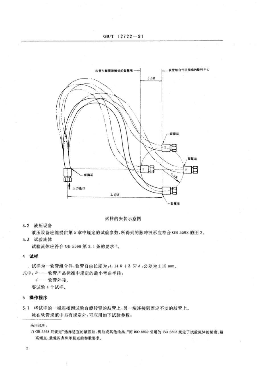 橡胶和塑料软管组合件 屈挠液压脉冲试验(半Ω试验) GBT 12722-1991.pdf_第3页