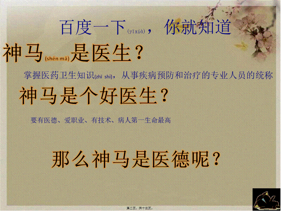 2022年医学专题—对医生这个职业的看法(1).pptx_第2页