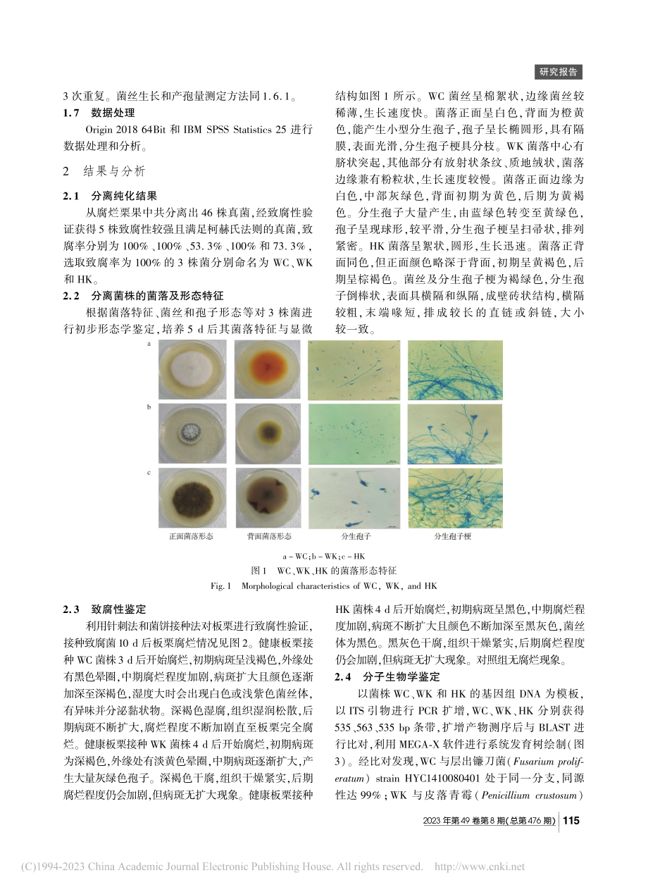 贵州望谟板栗冷藏期致腐真菌鉴定及其生物学特性研究_朱祎一.pdf_第3页