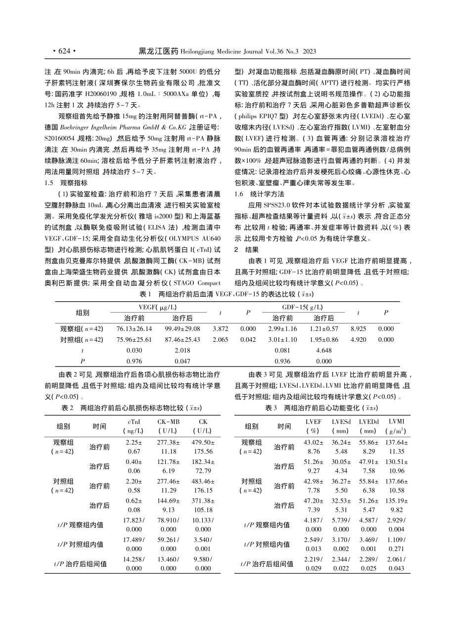 阿替普酶联合低分子肝素溶栓...高型急性心肌梗死的疗效观察_任耀飞.pdf_第2页