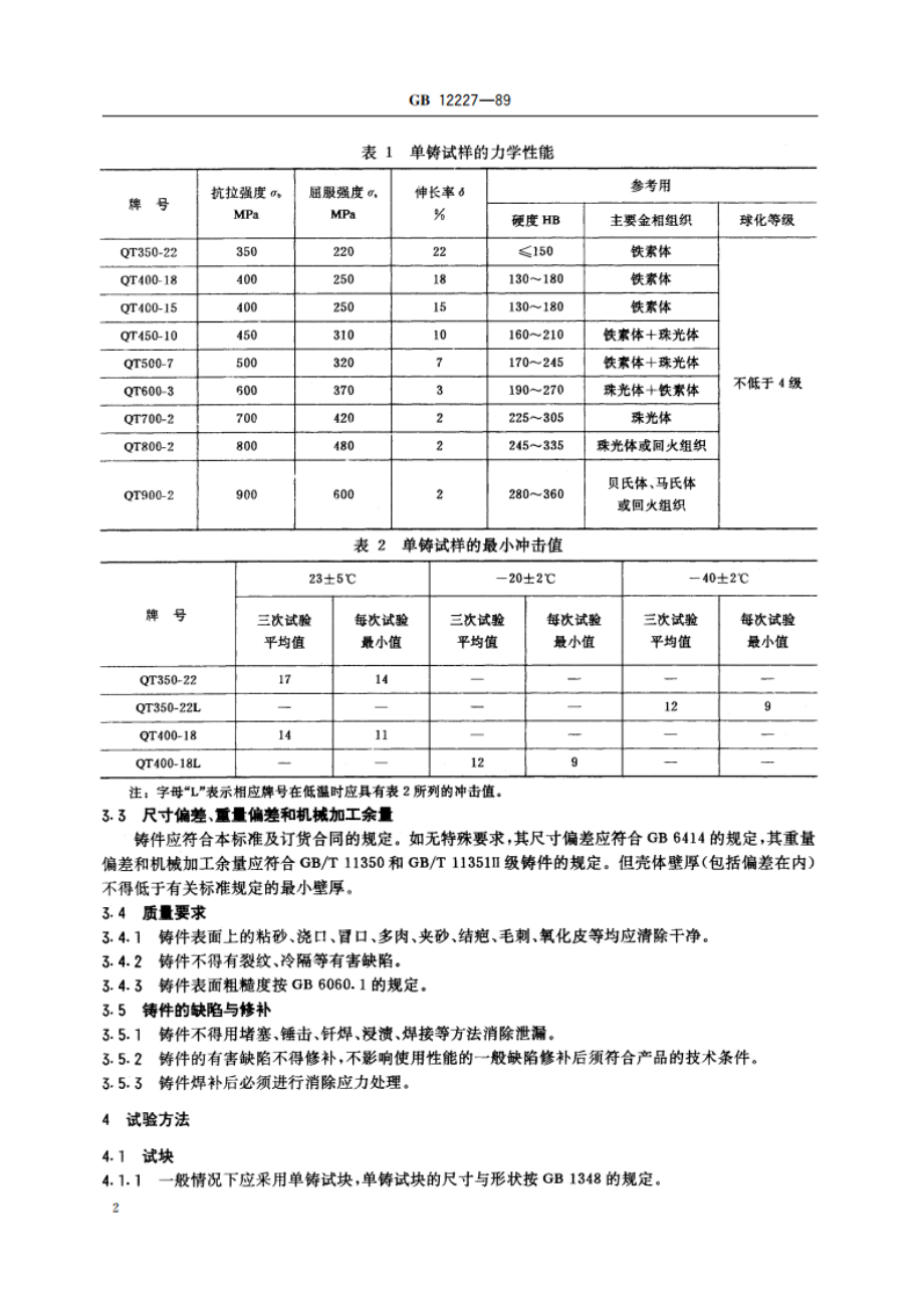 通用阀门 球墨铸铁件技术条件 GBT 12227-1989.pdf_第3页