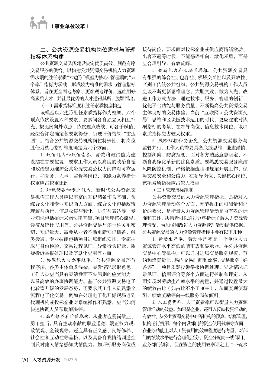 公共资源交易机构人力资源需求与管理指标体系构建_杜悦.pdf_第2页