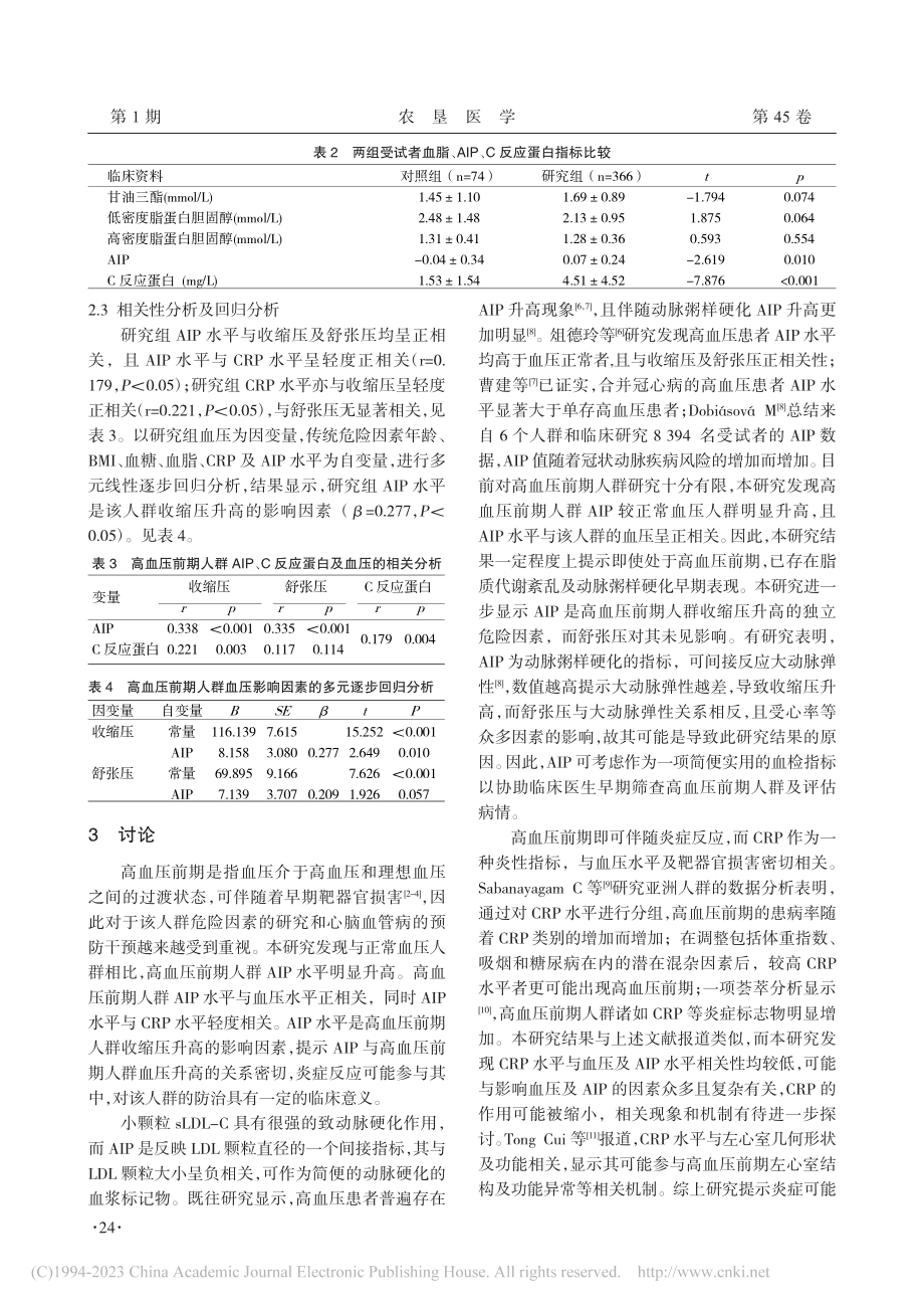 高血压前期血浆致动脉硬化指数的变化及意义_傅蕾.pdf_第3页