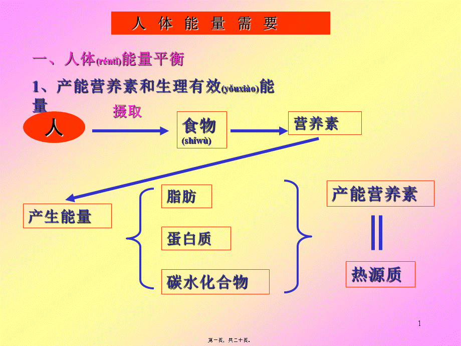 2022年医学专题—《食品营养学》人体能量需要(1).ppt_第1页