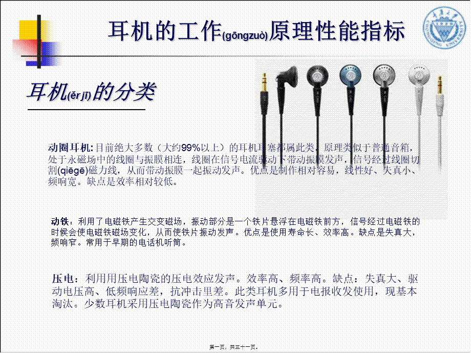 2022年医学专题—动圈式耳机的工作原理及特性(1).ppt_第1页