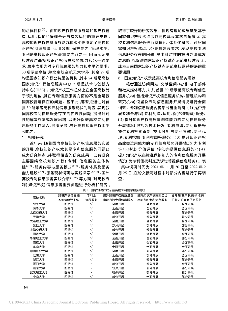 高校专利信息服务现状、问题...国家知识产权示范高校的调查_崔林.pdf_第2页