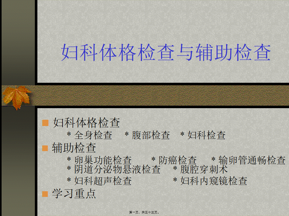 2022年医学专题—妇科体格检查讲诉(1).ppt_第1页