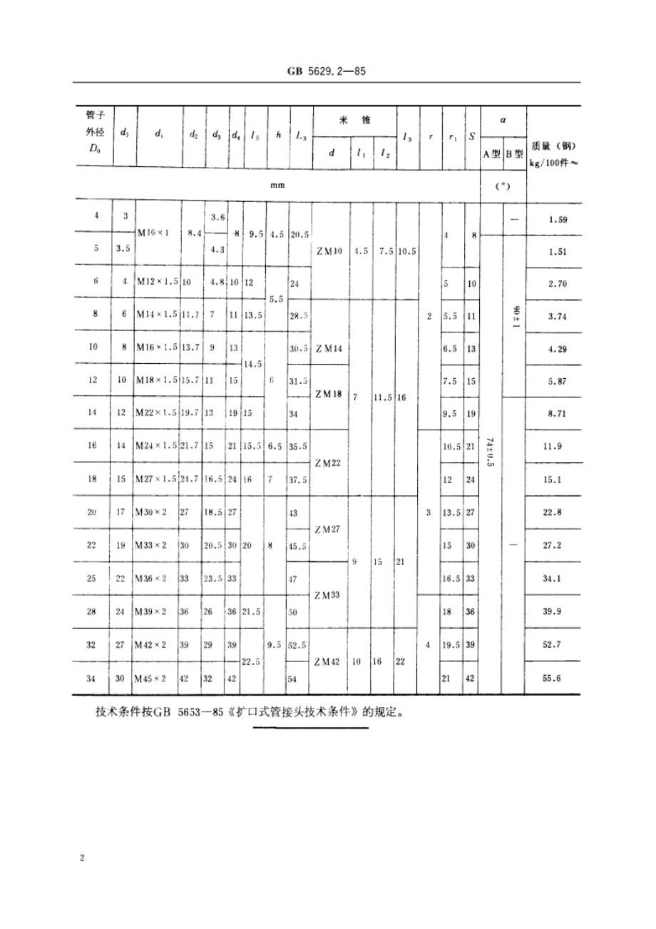 扩口式锥螺纹直角管接头体 GBT 5629.2-1985.pdf_第3页