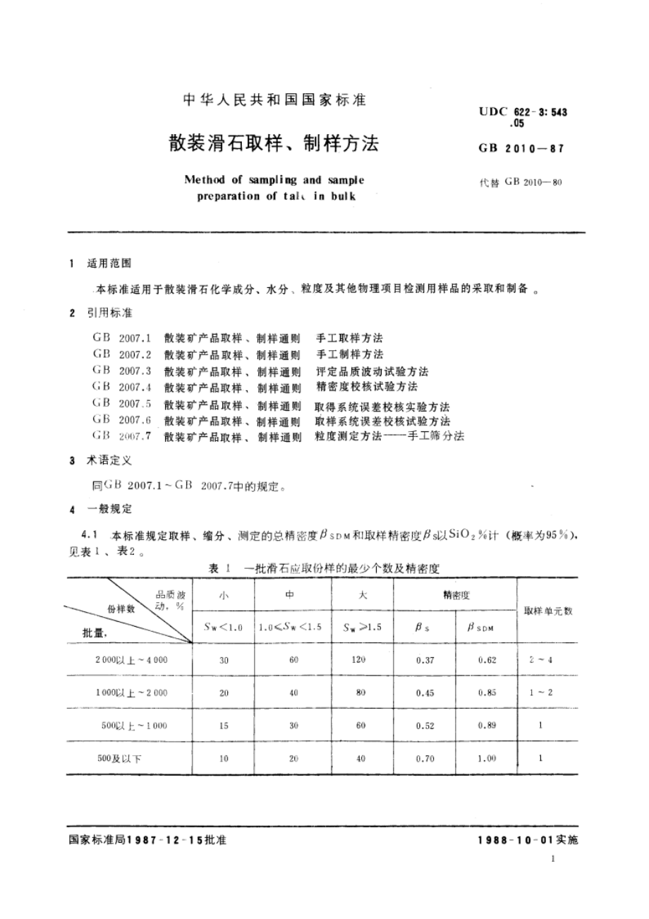 散装滑石取样、制样方法 GBT 2010-1987.pdf_第3页