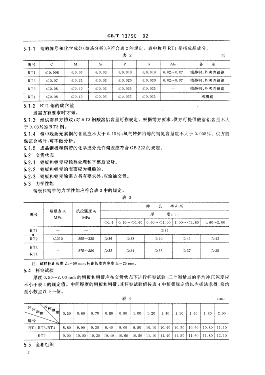 日用搪瓷用冷轧薄钢板和钢带 GBT 13790-1992.pdf_第3页