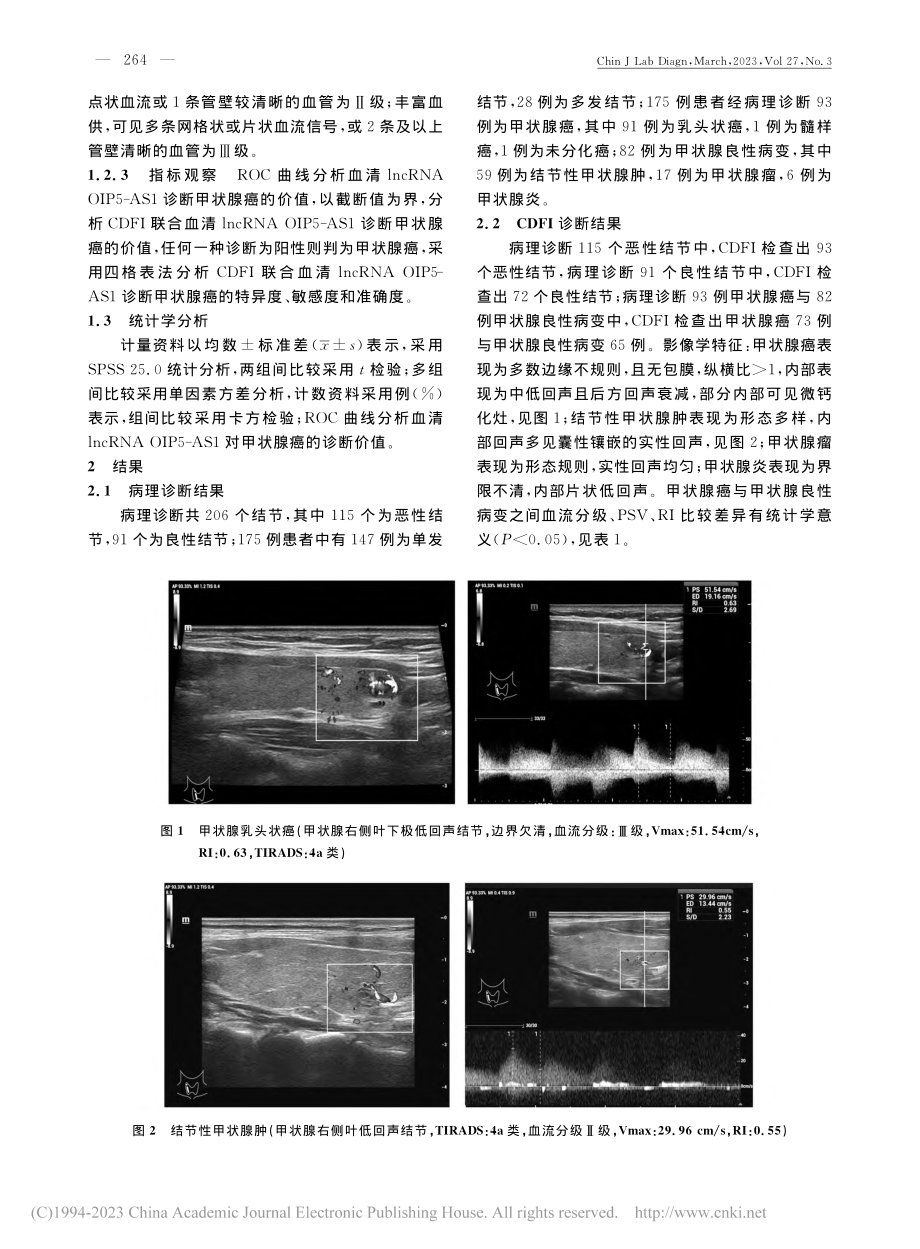 高频彩色多普勒超声联合血清...在甲状腺癌诊断中的应用价值_常新.pdf_第3页