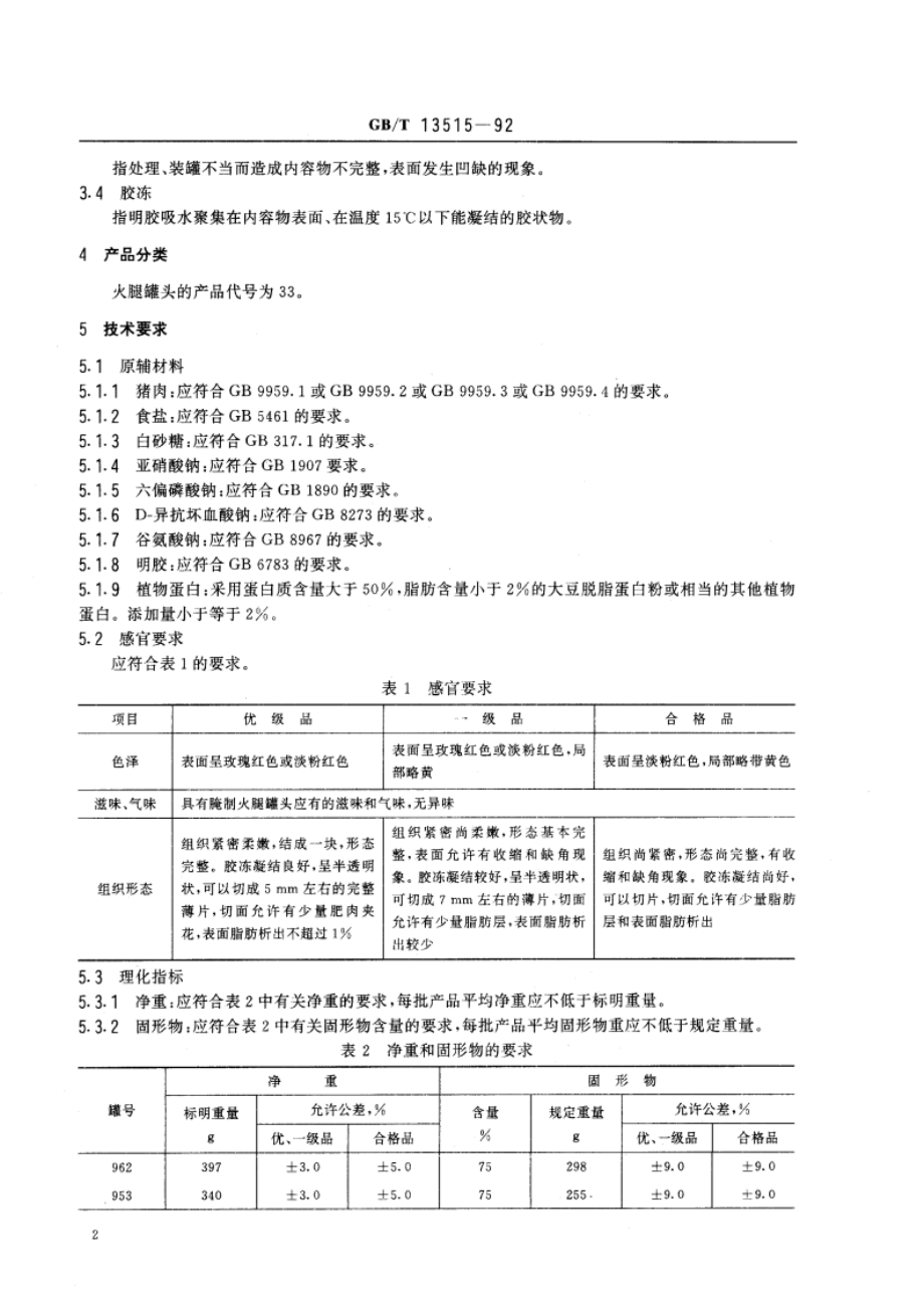 火腿罐头 GBT 13515-1992.pdf_第3页