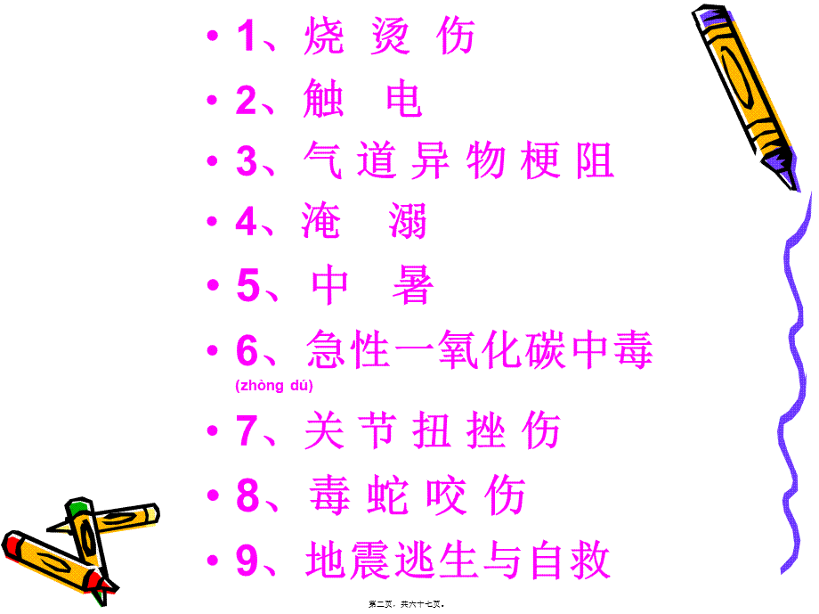 2022年医学专题—常见急症、意外伤害的现场救护讲义(1).ppt_第2页