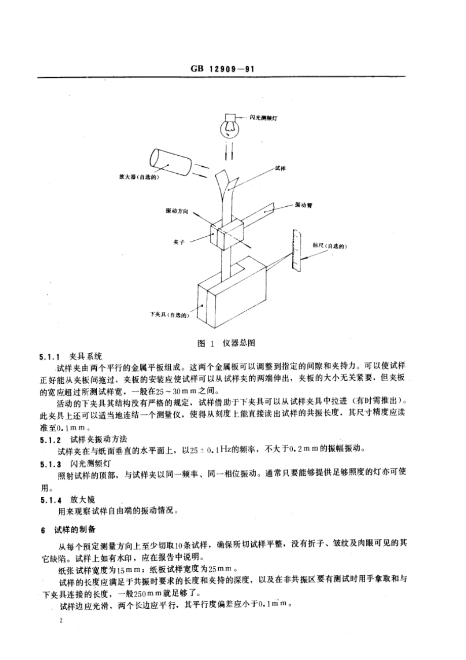 纸和纸板弯曲挺度的测定法(共振法) GBT 12909-1991.pdf_第3页