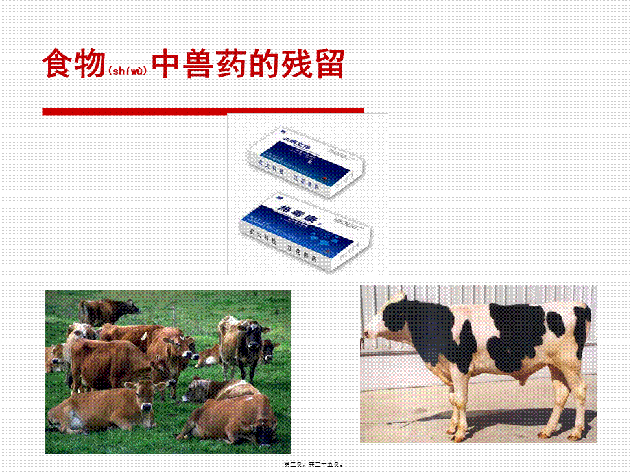 2022年医学专题—六、兽药残留(1).ppt_第2页