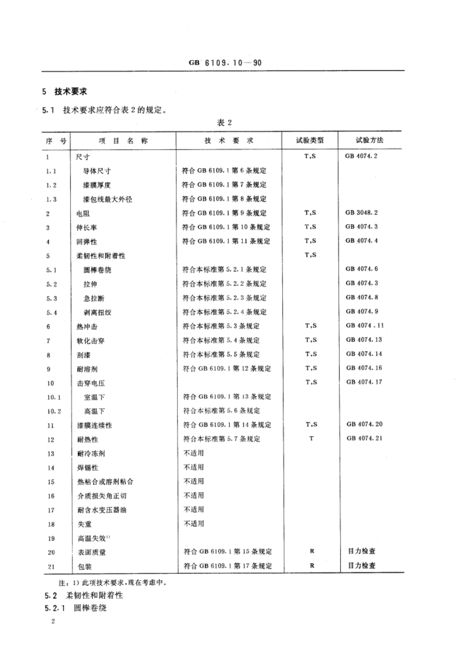 漆包圆绕组线 第10部分：180级聚酯亚胺聚酰胺复合漆包铜圆线 GBT 6109.10-1990.pdf_第3页