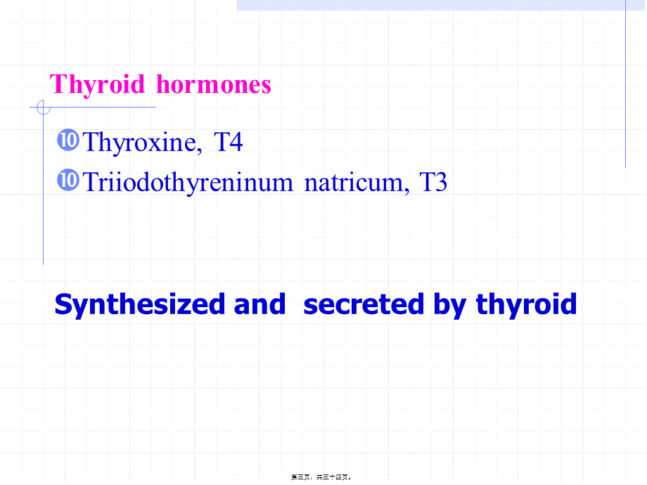 2022年医学专题—甲状腺激素和抗甲状腺药Thyroid(1).ppt_第3页