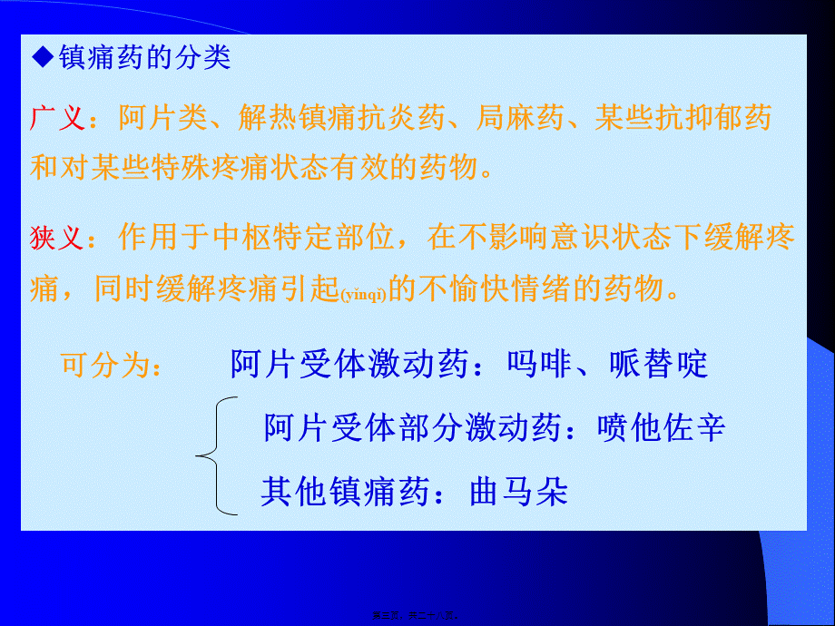 2022年医学专题—第十九章-镇痛药(analgesics)p172(1).ppt_第3页