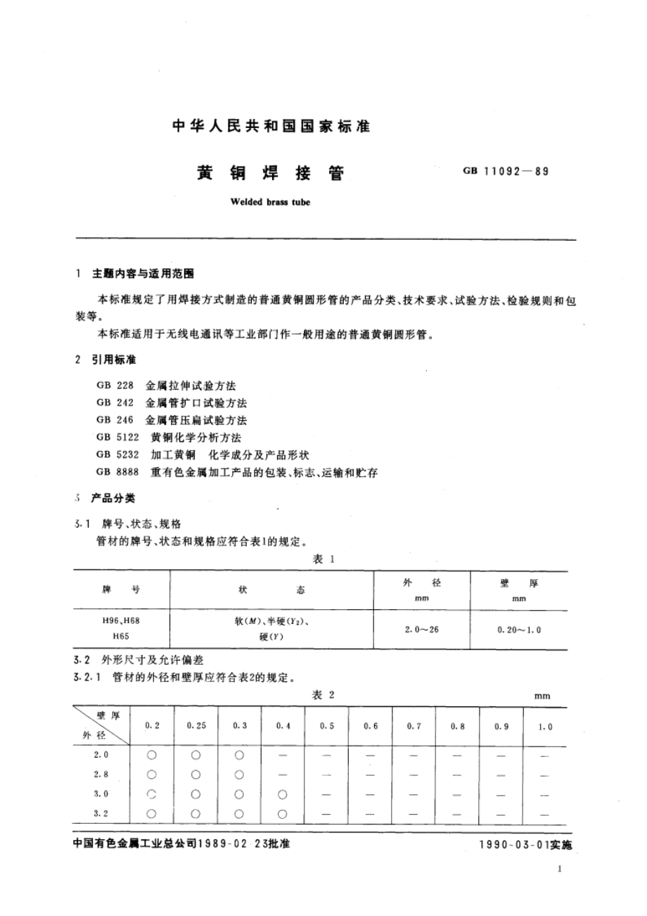 黄铜焊接管 GBT 11092-1989.pdf_第3页