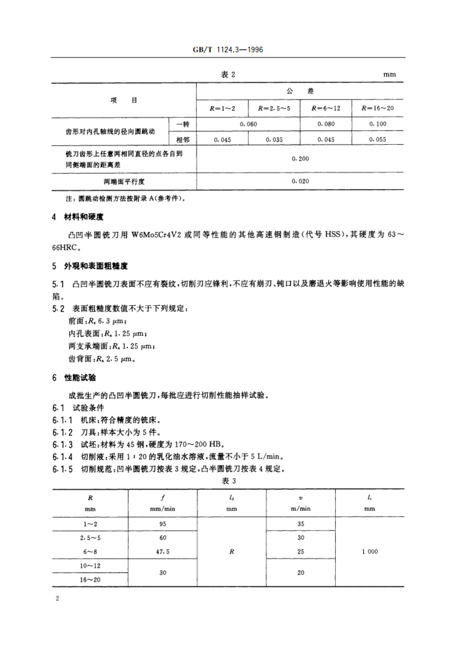 凸凹半圆铣刀 技术条件 GBT 1124.3-1996.pdf_第3页