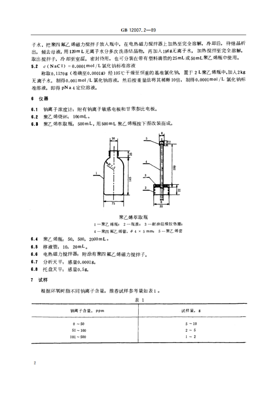 环氧树脂钠离子测定方法 GBT 12007.2-1989.pdf_第3页